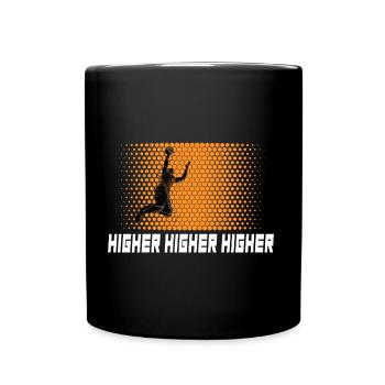 basketball "dunking-hero" basketballspiel - Tasse einfarbig - Schwarz - Vorne