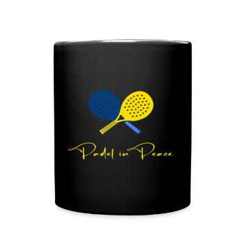 Padel tennis Padel Padel player "padel in peace" - Full Colour Mug - black - Front