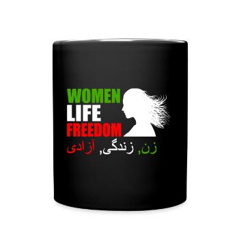Women life freedom - Mug uni - noir - Devant