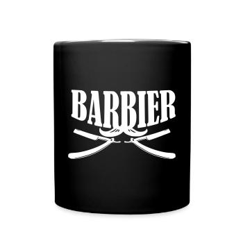 barber barbier shirt - Tasse einfarbig - Schwarz - Vorne