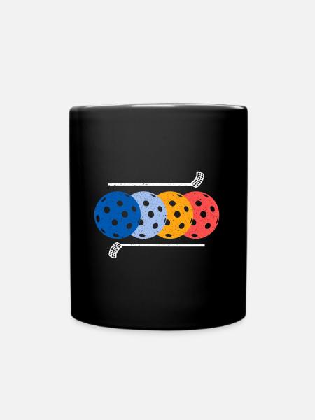 Floorball Bälle Vintage Floorballer Unihockey - Tasse einfarbig - Schwarz