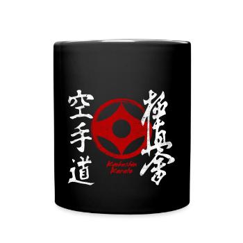 Karate Kyokushinkai Kanji Kampfkunst Japan - Tasse einfarbig - Schwarz - Vorne
