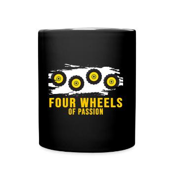 Tracteur conducteur de tracteur « Pneus de tracteur » - Mug uni - noir - Devant