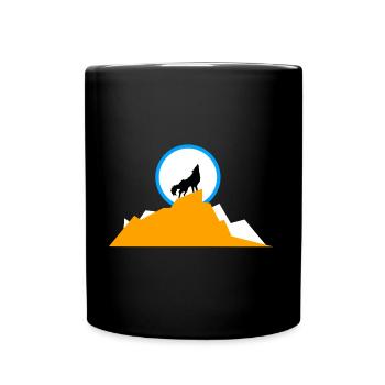 Wolf Mountain - Full Colour Mug - black - Front