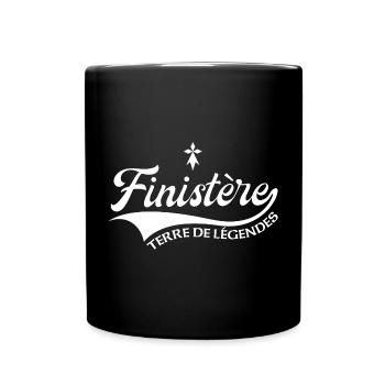 Finistère Terre de légendes avec Hermine - Mug uni - noir - Devant
