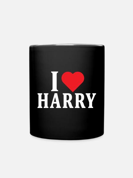 T-Shirt I love Harry T-Shirt Geschenkidee - Tasse einfarbig - Schwarz