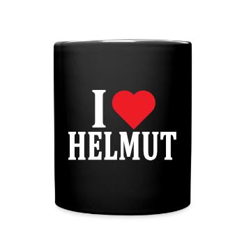 Name T-Shirt Ich liebe Helmut T-Shirt Geschenkidee - Tasse einfarbig - Schwarz - Vorne