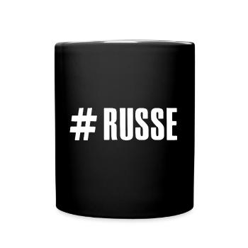 Ich bin Russe Spruch auf Russisch aus Russland - Tasse einfarbig - Schwarz - Vorne