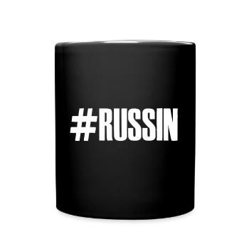 Russische Seele Russin Spruch auf Russisch für - Tasse einfarbig - Schwarz - Vorne