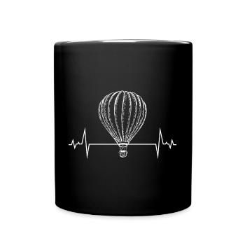 Montgolfière Hopper Ballon Battement de cœur Pulse - Mug uni - noir - Devant