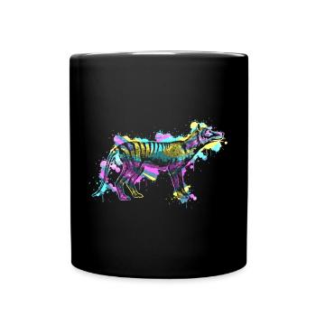 Tasmanischer Wolf - Tasse einfarbig - Schwarz - Vorne