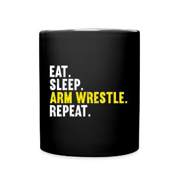 Bras de fer Bras de fer - Mug uni - noir - Devant