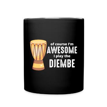 Djembe-Spieler Schlagzeuger Musik Schlagzeuger Musiker - Tasse einfarbig - Schwarz - Vorne
