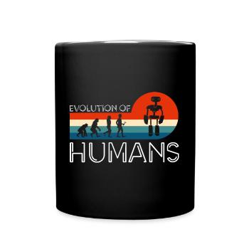 Android Cyborg - Full Colour Mug - black - Front