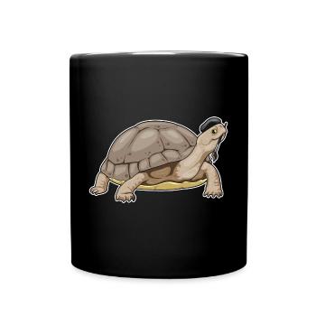 Peintre de tortue peinture au pinceau - Mug uni - noir - Devant