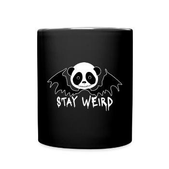 Stay weird Goth Panda - Tasse einfarbig - Schwarz - Vorne