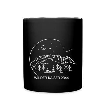 Wilder Kaiser Kaiserkrone Kitzbühel Berg Wandern - Tasse einfarbig - Schwarz - Vorne