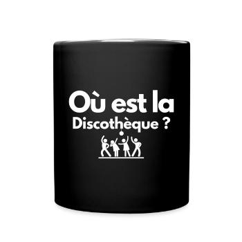 discothèque, boite de nuit, DJ - Mug uni - noir - Devant