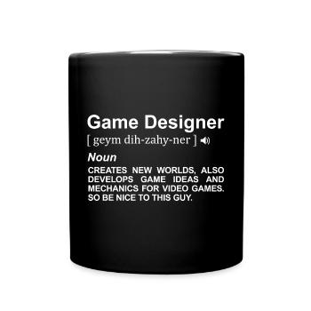 Game Designer Bedeutung - Tasse einfarbig - Schwarz - Vorne