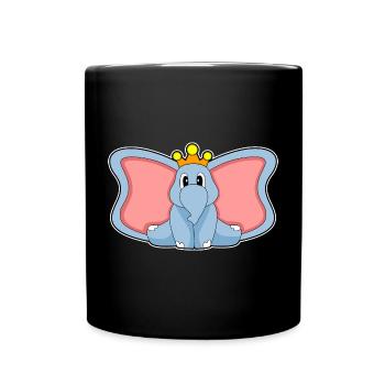 Elephant Crown - Full Colour Mug - black - Front