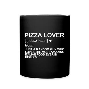 Terme amateur de pizza - Mug uni - noir - Devant