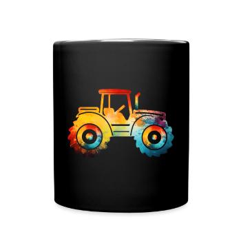 tracteur - Mug uni - noir - Devant