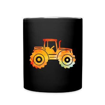tracteur - Mug uni - noir - Devant