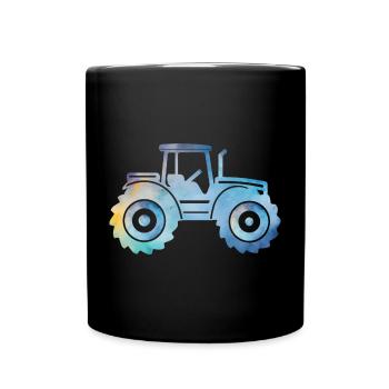 tracteur - Mug uni - noir - Devant