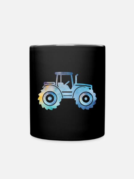 Traktor - Tasse einfarbig - Schwarz