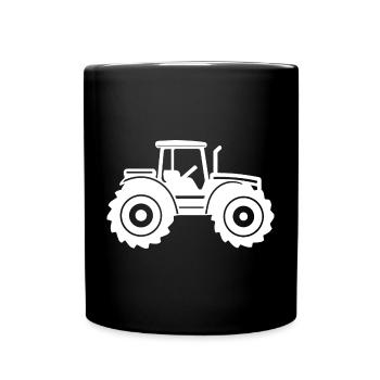 tracteur - Mug uni - noir - Devant