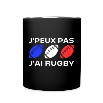 T-shirt France original je peux pas j ai rugby - Mug uni - noir - Devant