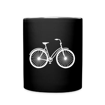 Fahrrad - Tasse einfarbig - Schwarz - Vorne