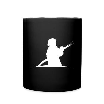 Firefighter Hose Extinguish Fire Brigade Symbol - Full Colour Mug - black - Front