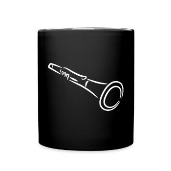 Clarinet sketch - Full Colour Mug - black - Front