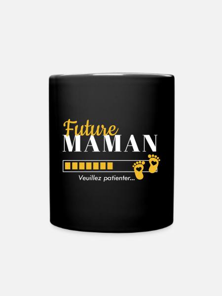 Future Maman, veuillez patienter - Mug uni - noir