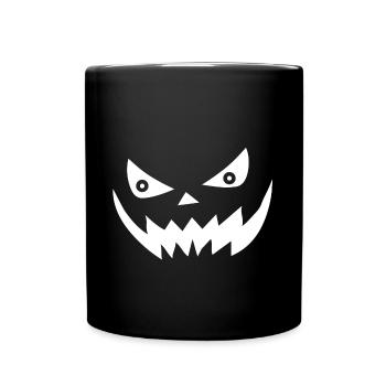 Halloween grimace white - Full Colour Mug - black - Front