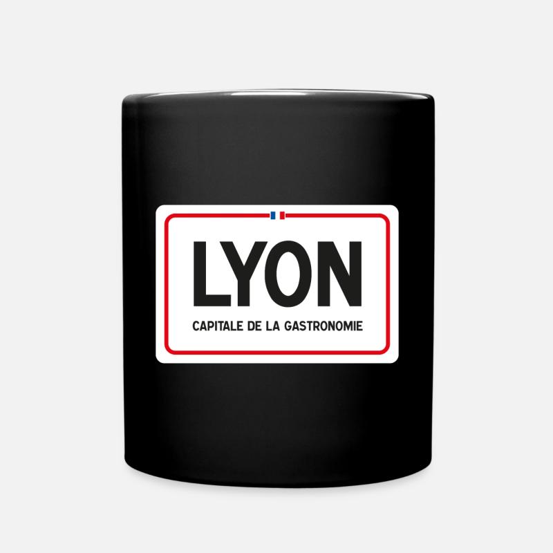 Panneau de la ville de Lyon - Mug uni - noir