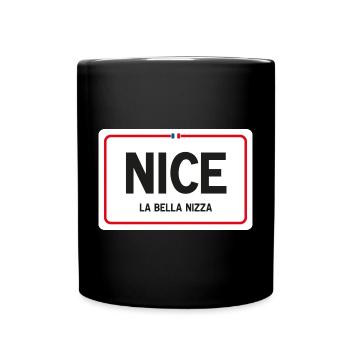 Nice place name sign - Full Colour Mug - black - Front