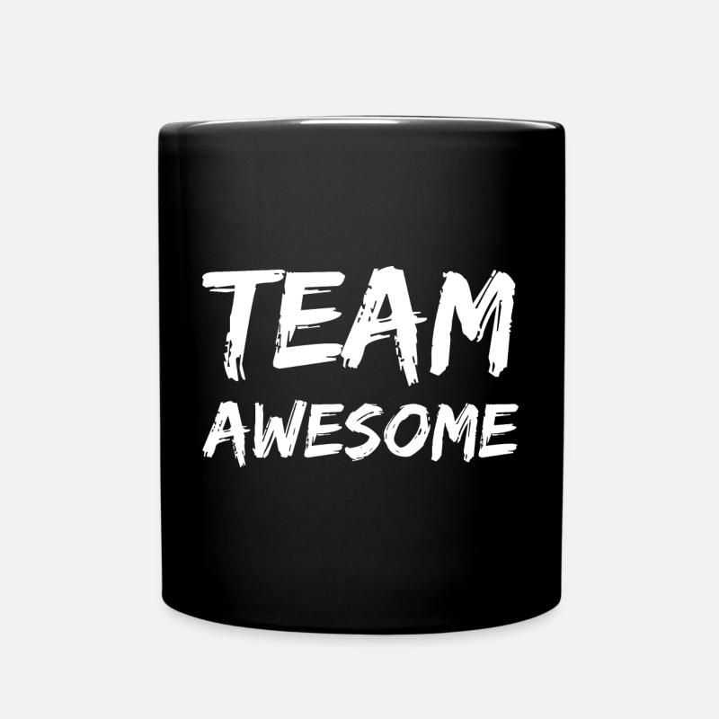 Team Awesome Schriftzug - Tasse einfarbig - Schwarz