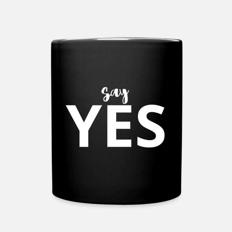 Say Yes - Full Colour Mug - black