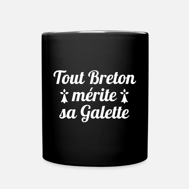 Bretagne, Breton, galette bretonne - Mug uni - noir