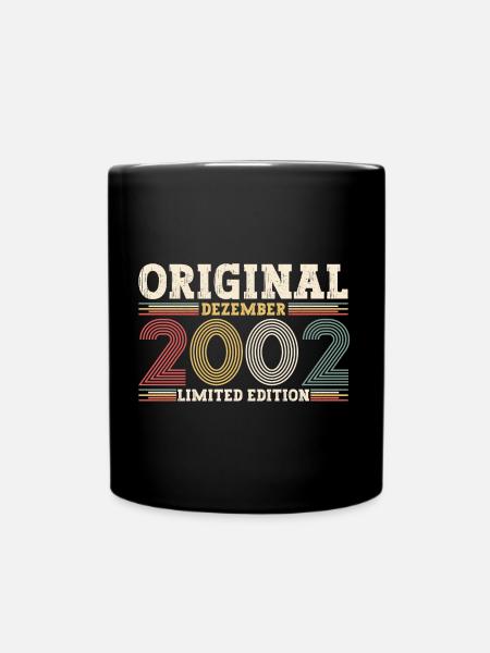 21st Birthday December Né en 2002 - Mug uni - noir
