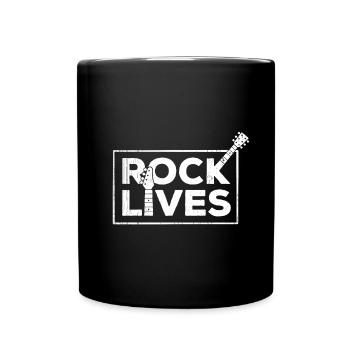 Rock Lives Bold Statement Design - Full Colour Mug - black - Front
