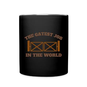 Ouvre-porte professionnel Gatest Job Cow Farming - Mug uni - noir - Devant