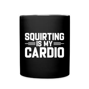 I Heart Squirters Adult Joke I Love Squirting - Full Colour Mug - black - Front