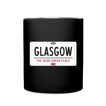 Signe de nom de lieu de Glasgow - Mug uni - noir - Devant