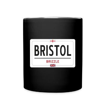Bristol town sign - Full Colour Mug - black - Front