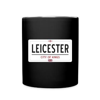 Leicester town sign - Full Colour Mug - black - Front