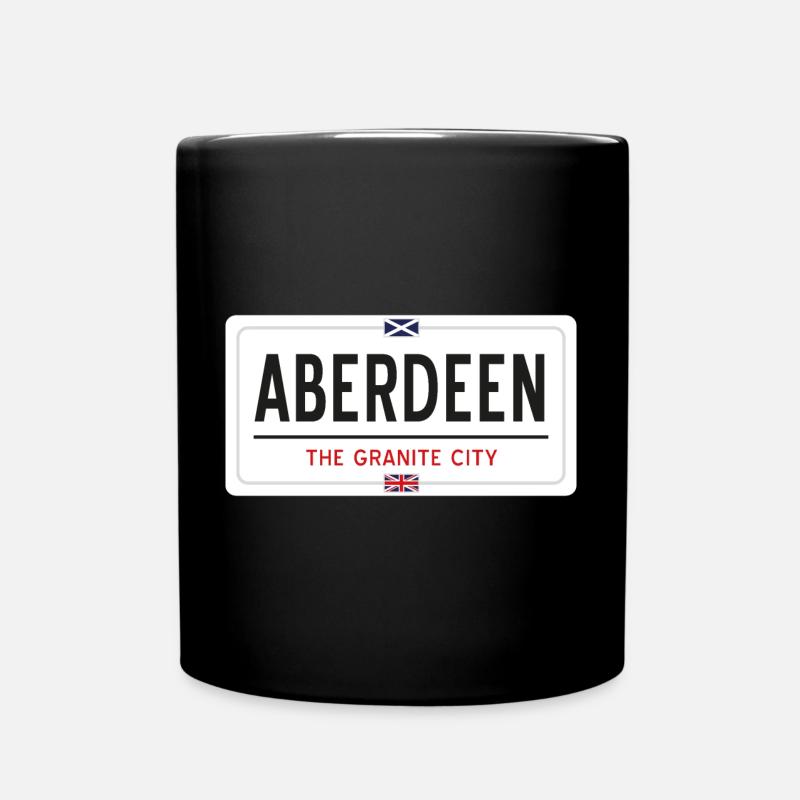 Aberdeen town sign - Full Colour Mug - black