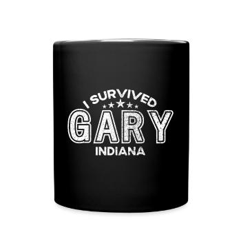 Vintage 1980s Graphic Style Athletic Gary Indiana - Tasse einfarbig - Schwarz - Vorne